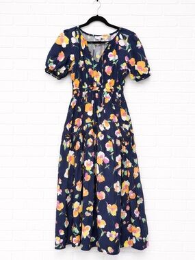 MEET ME IN SANTORINI DELPHI DRESS
AZURE Navy Floral Boho Cottagecore M maxi